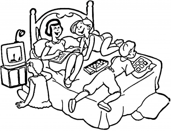 Sleepover  coloring page image