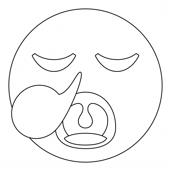 Sleepy Face coloring page image
