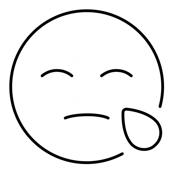 Sleepy Face Emoji coloring page image