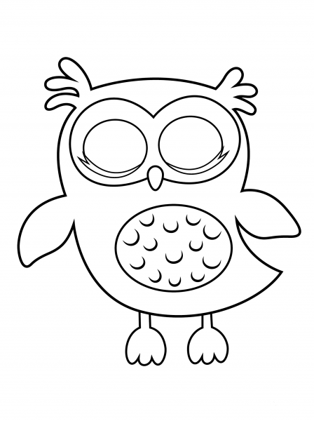 Sleepy Owl coloring page image