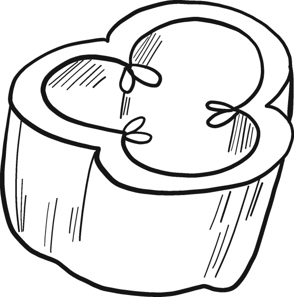 Slice of Chili pepper coloring page image
