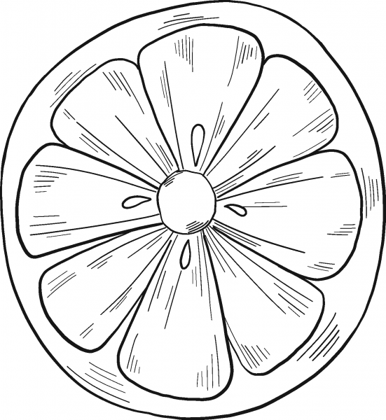 Slice of Lemon coloring page image