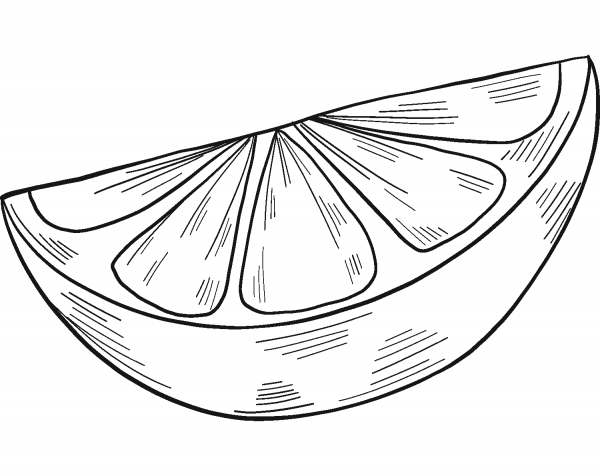 Slice of Lemon coloring page image