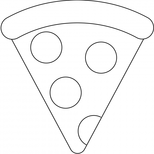 Slice of Pizza Emoji coloring page image