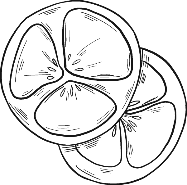 Sliced Tomato coloring page image