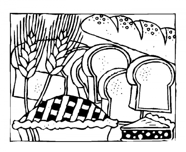 Slices of Bread  coloring page image