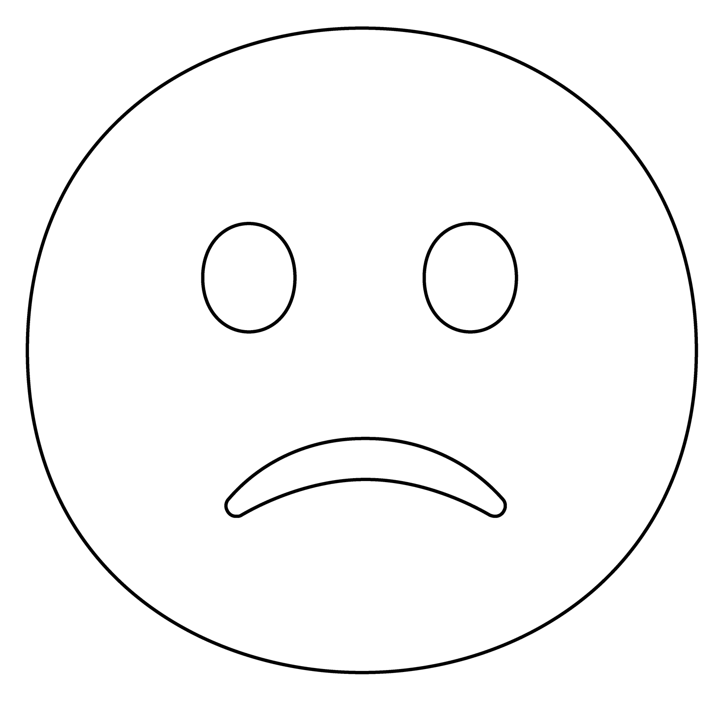 Slightly Frowning Face Emoji coloring page - ColouringPages