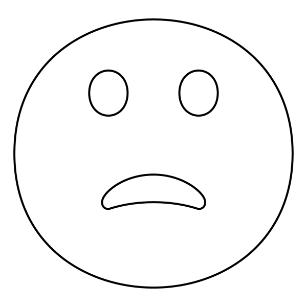Slightly Frowning Face Emoji coloring page image