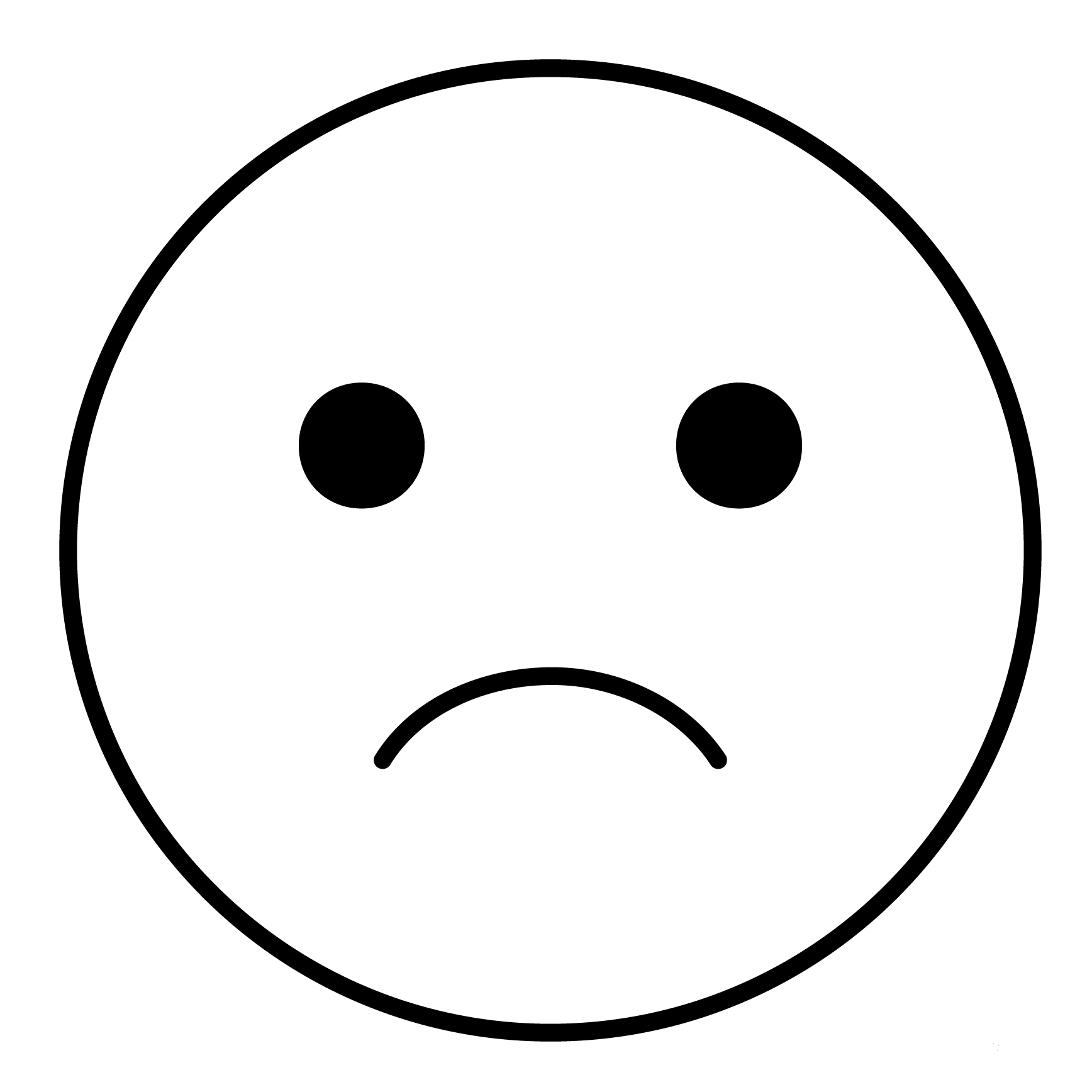 Slightly Frowning Face Emoji coloring page - ColouringPages