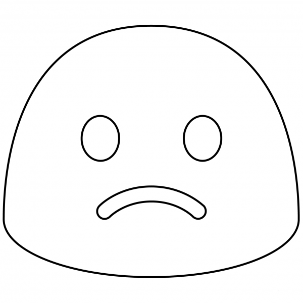Slightly Frowning Face Emoji coloring page image