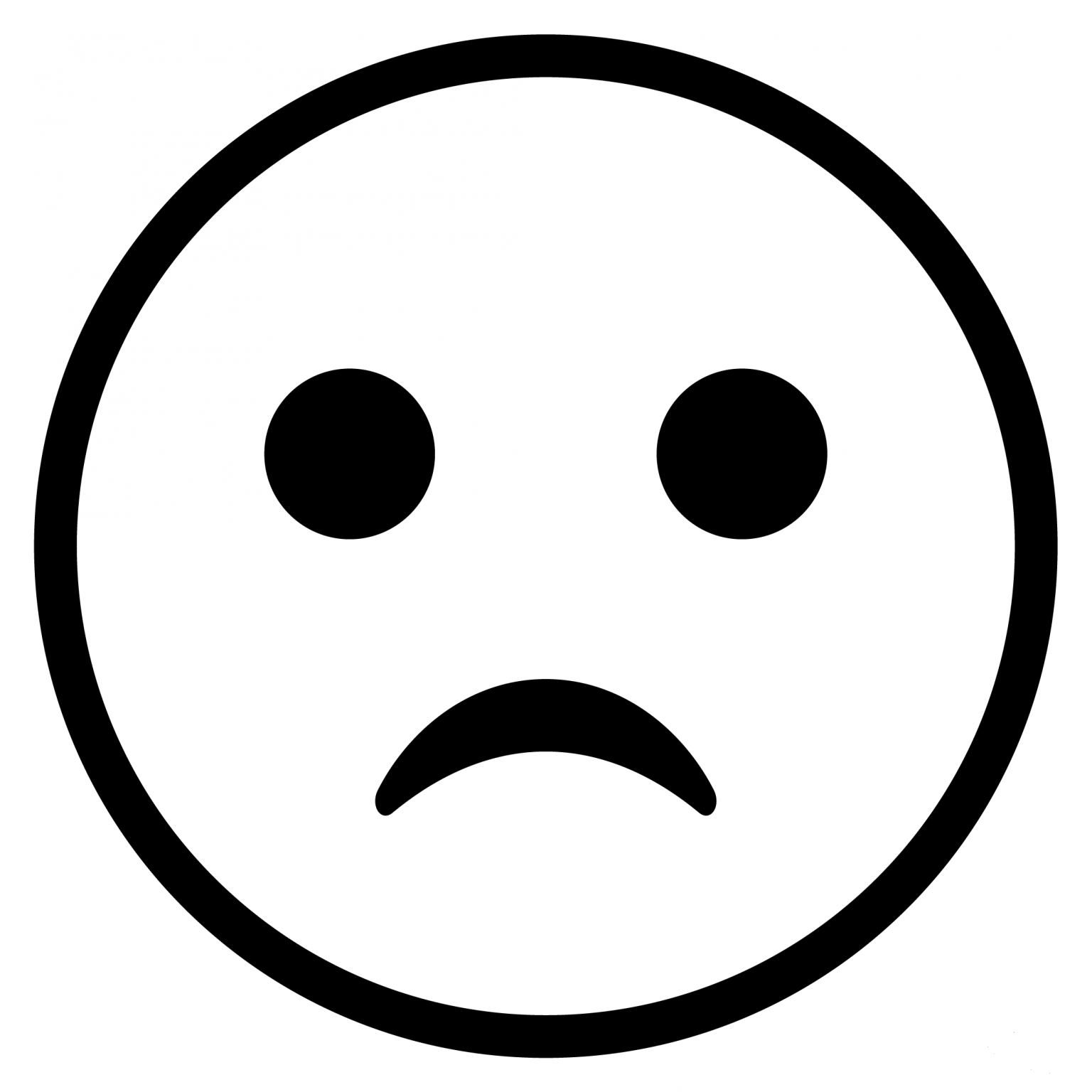 Slightly Frowning Face Emoji coloring page - ColouringPages