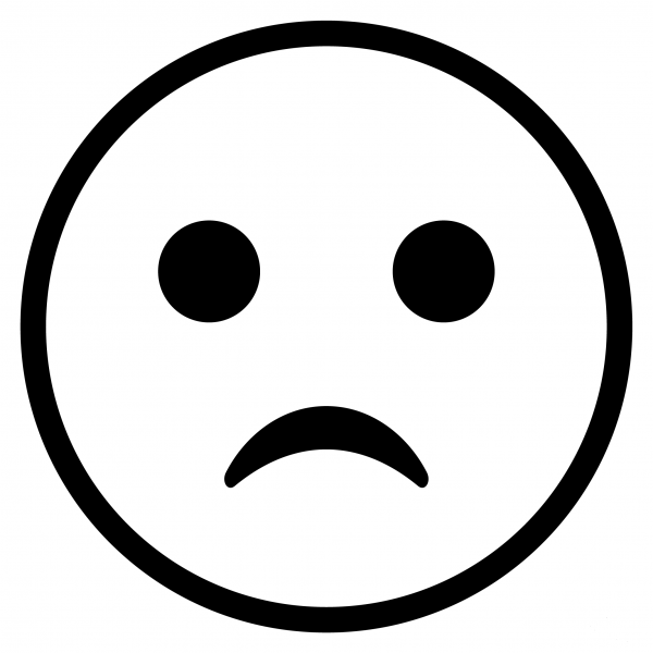 Slightly Frowning Face Emoji coloring page - ColouringPages