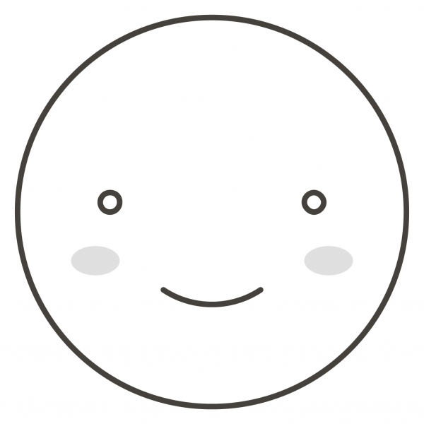 Slightly Smiling Face coloring page image