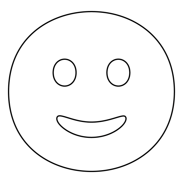 Slightly Smiling Face Emoji coloring page image
