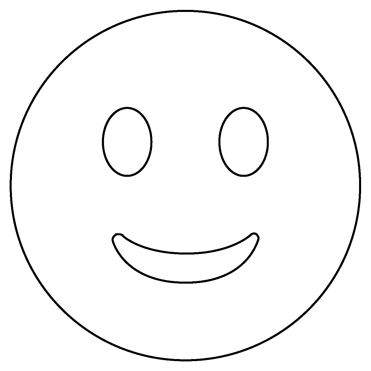 Slightly Smiling Face Emoji coloring page - ColouringPages