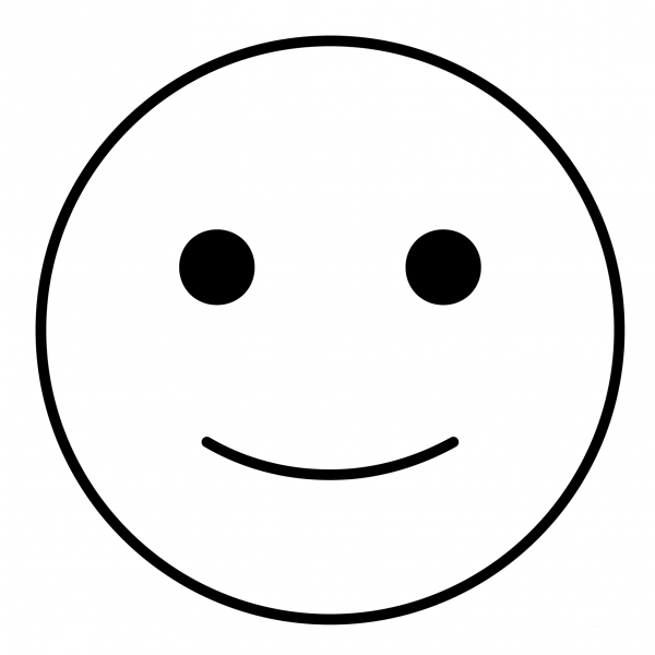 Slightly Smiling Face Emoji coloring page image