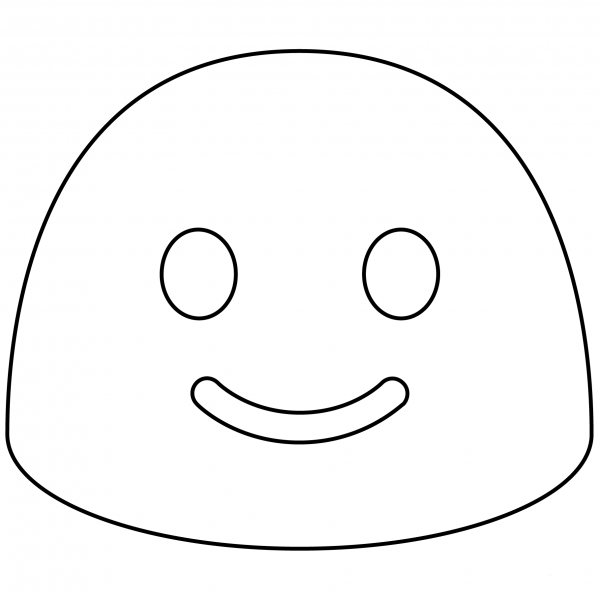 Slightly Smiling Face Emoji coloring page image