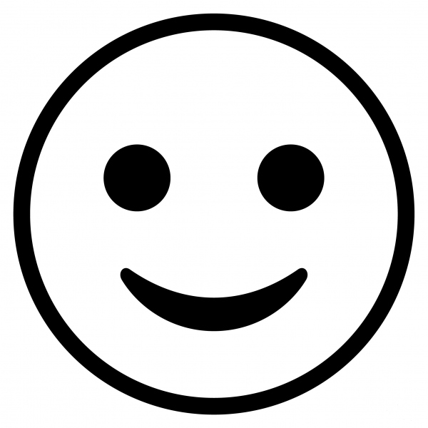 Slightly Smiling Face Emoji coloring page image