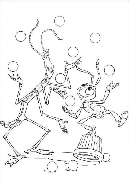 Slim and Flik coloring page image