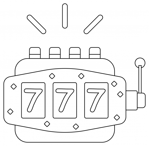 Slot Machine coloring page image