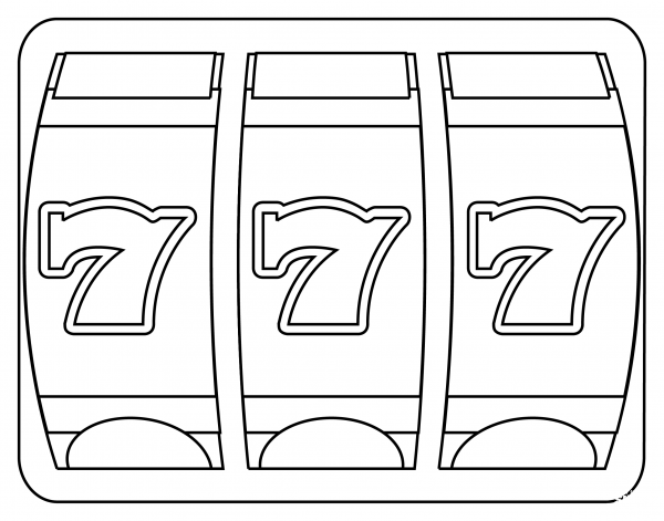 Slot Machine coloring page image