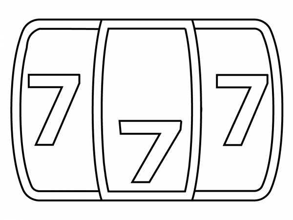 Slot Machine Emoji coloring page image