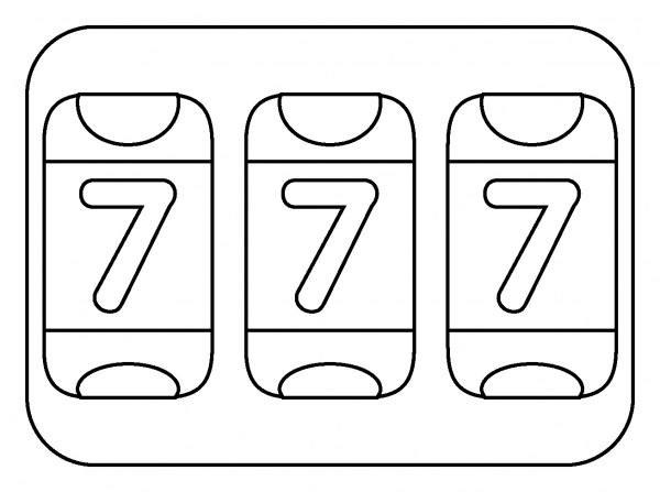 Slot Machine Emoji coloring page image