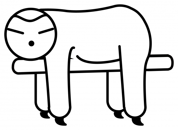 Sloth Emoji coloring page image