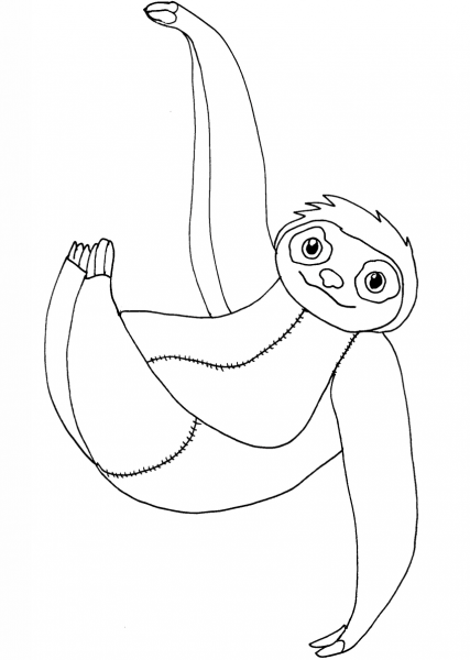 Sloth Needles coloring page image