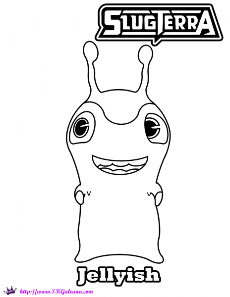 Slugterra Jellyish coloring page image