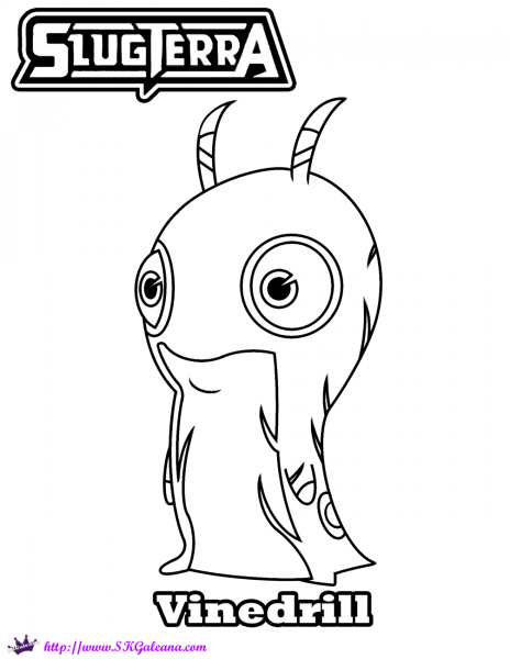 Slugterra Vinedrill coloring page image