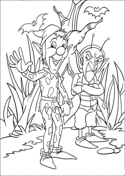 Sly And Gobbo goblins coloring page image