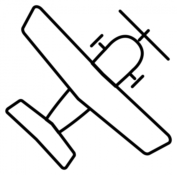 Small Airplane Emoji coloring page image