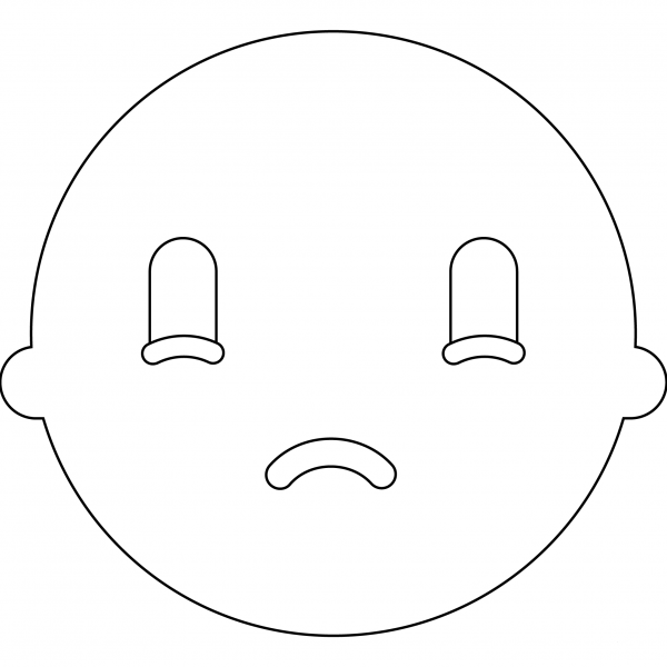 Small Frown Face Emoji coloring page image
