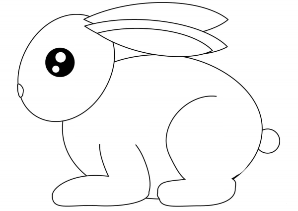 Small Rabbit coloring page image