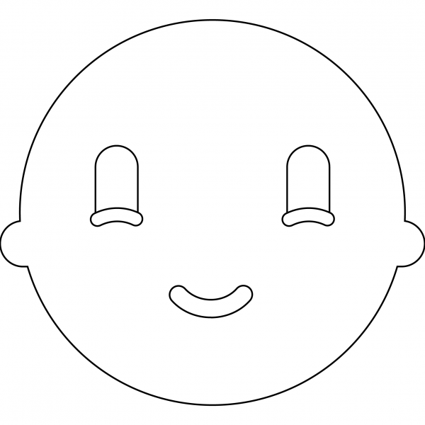 Small Smile Face Emoji coloring page image