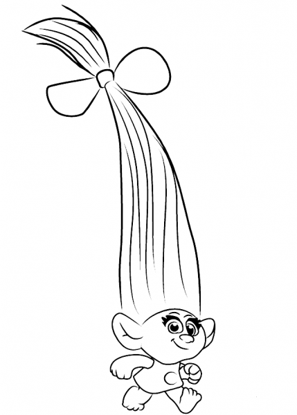 Smidge from Trolls coloring page image