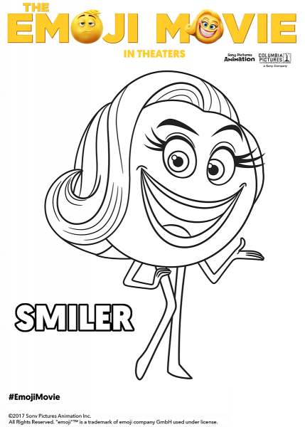 Smiler coloring page image