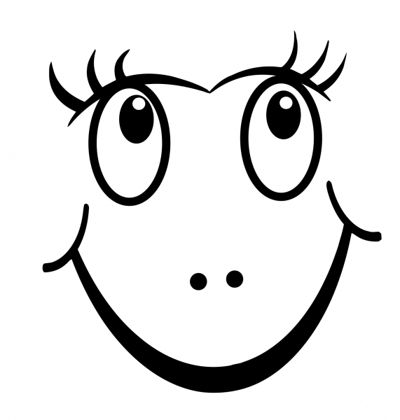 Smiley coloring page image