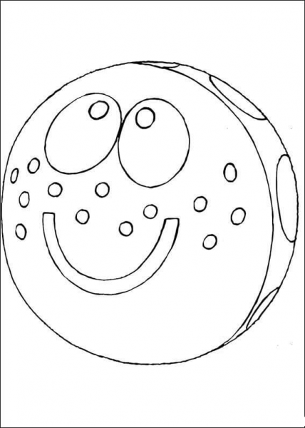 Smiling Ball  coloring page image