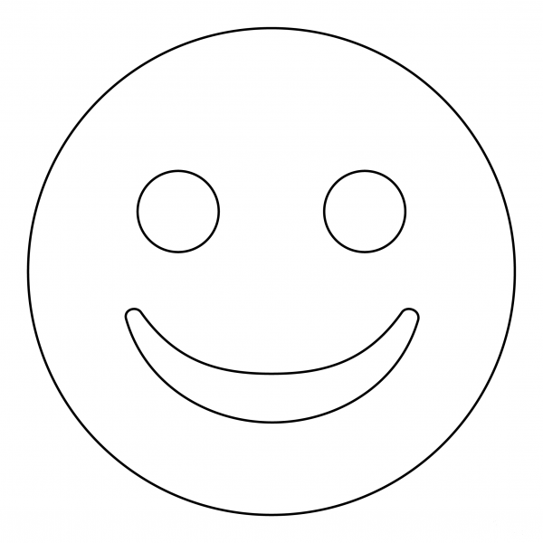 Smiling Face coloring page image