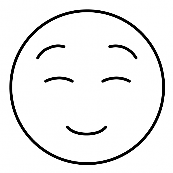 Smiling Face Emoji coloring page image