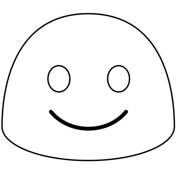 Smiling Face Emoji coloring page image
