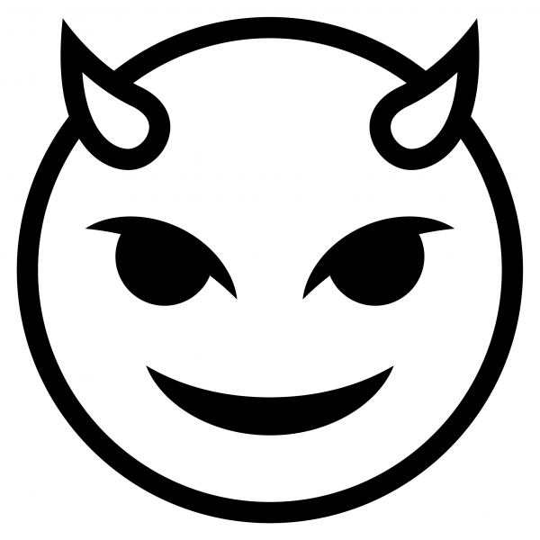 Smiling Face with Horns Emoji coloring page - ColouringPages