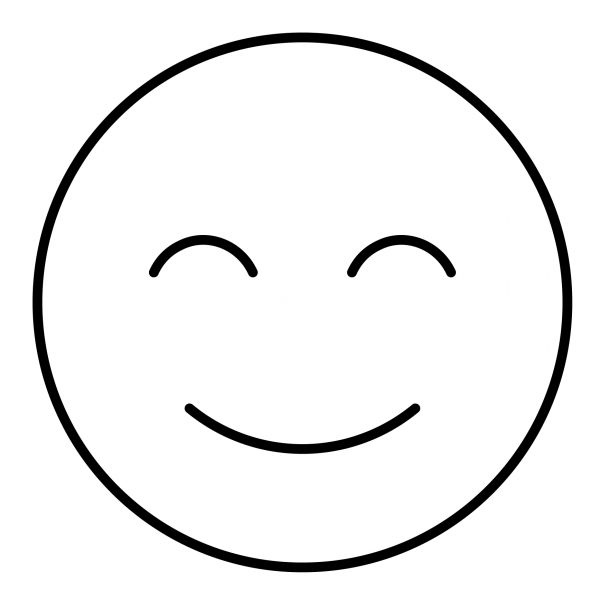 Smiling Face with Smiling Eyes Emoji coloring page image