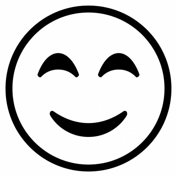 Smiling Face with Smiling Eyes Emoji coloring page image