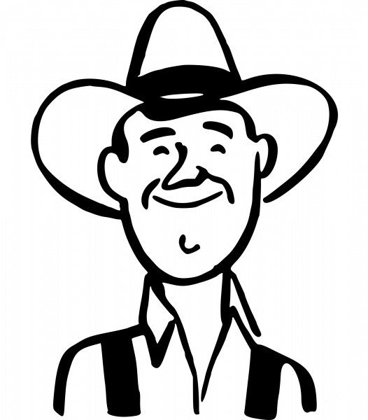 Smiling Man coloring page image