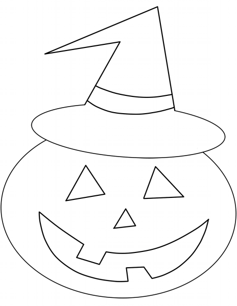 Smiling Pumpkin  coloring page image