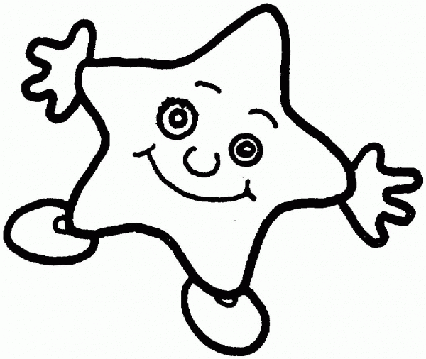 Smiling Star coloring page image