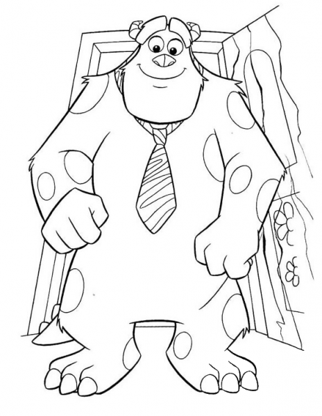 Smling Sulley  coloring page image